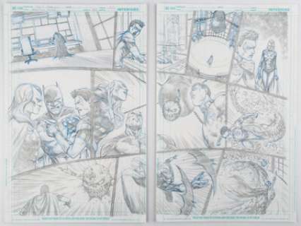 Miguel Mendonca Detective Comics #972 Double Page Spread Pages 14 and 15 Original Art (DC, 2018). Batman, and -
