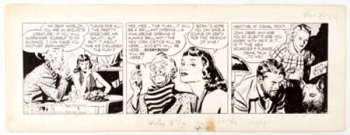 Alex Raymond Rip Kirby Daily Comic Strip Original Art dated 6-13-49 (King Features Syndicate, 1949). John is - | Heritage