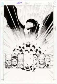 Tom Grummett and Michael Bair The Power Company #2 Cover Original Art (DC, 2002). Featuring Bork, Josiah Power, - | Heritage