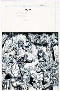 Jeff Aclin and Duffy Vohland Planet of the Apes #87 Cover Original Art (Marvel UK, 1976). An all-new Ape-tastic -