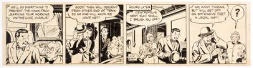 Alfred Andriola Charlie Chan Daily Comic Strip Original Art dated 4-4-40 (McNaught Syndicate, 1940).  From early - | Heritage