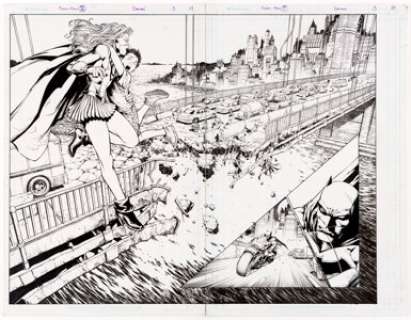 David Finch And Danny Miki | Batman #3 Story Pages 14 and 15 Original Art (DC, 2016). | Heritage