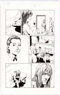 Gary Frank and Jonathan Sibal - Squadron Supreme Story Pages Original Art Group of 4 (Marvel, 2006).