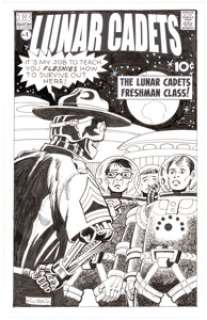 Don Perlin - Funky Winkerbean "Lunar Cadets #1 Cover" Illustration Original Art dated 11-22-2015 (North American Syn... (Total: 2 Original Art)