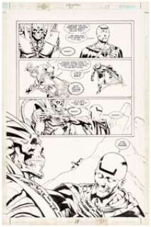 Rags Morales, David Meikis, and Mark Propst - Hourman #21 Story Page 17 Original Art (DC, 2000).