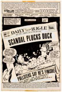 Gene Colan And Steve Leialoha | Howard the Duck #9 Splash Page 1 Original Art (Marvel, 1976). | Heritage