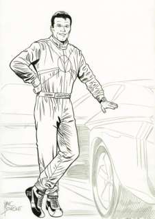 Bourgne. Illustration originale Michel Vaillant | BDEnchères