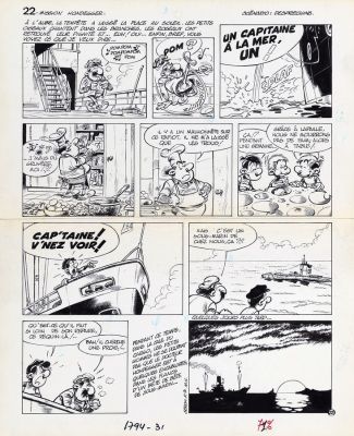 Seron | Lot 102 - Les Petits hommes, planche n°22 à l’encre de… | AZ auction