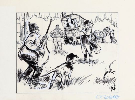 Follet | Les Zingari, illustration à l’encre de Chine et… | AZ auction