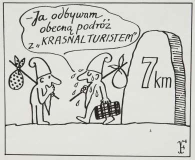 Jerzy Flisak (1930 - 2008) | Jerzy Flisak | "Ja odbywam obecną podróż z Krasnalturistem" | Desa Unicum