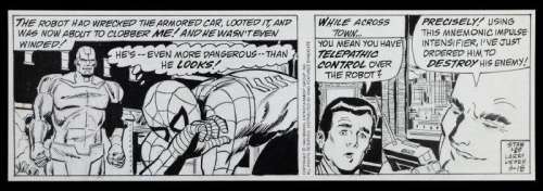 The Amazing Spider-Man Original Comic Strip Art 6-18-1990 | Goldberg Coins & Collectibles