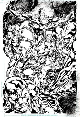 Jack Jadson, Joe Bennett - Justice League Generation Lost #10 Splash (Awesome Entire Metal Men Pinup!) 2010
