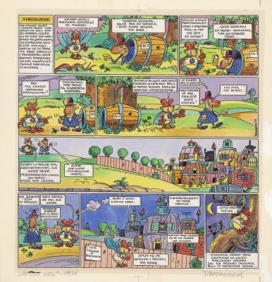 Tadeusz Baranowski | Orient Men, plansza nr 43 (komplet – tusz i kolor) | Galeria Komiksu
