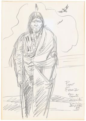 Derib | Buddy Longway, illustration à la mine de plomb… | AZ auction