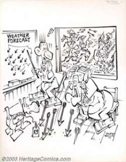 George Baker - Original Cover Art for Sad Sack (Harvey, 1960s). Sad Sack and Sarge suffer the slings and arrows of - | Heritage