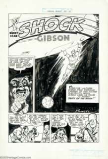 Bob Powell - Original Art for Green Hornet Comics #38, Complete 6-page Story, "Shock Gibson: Death on the - | Heritage