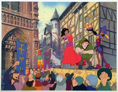 DISNEY  - La danse d’Esmeralda  - Illustration pour un puzzle édité par Nathan  - [...] | Vermot et Associés