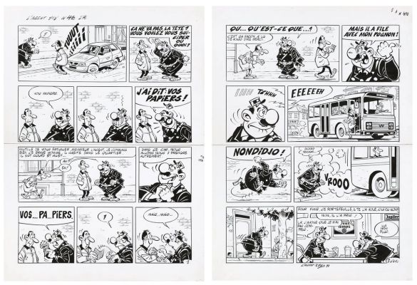 Kox - Lot 548 - L‘Agent 212, gag n°410 complet en deux planches…