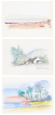 Divers | Lot 033 - Ensemble de 3 illustrations sur papier dessin qui… | AZ auction