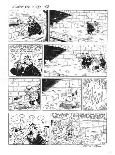 Planche originale du gag n°351 de la série L‘agent 212 parue dans Spirou n°3086 par Daniel KOX