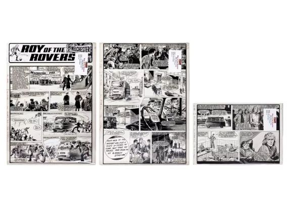 Lot 237 - Three original artwork strips for Tiger’s ’Roy Of The Rovers’ | misc / divers