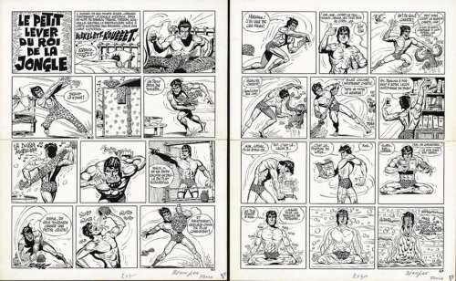 Lot 72 - MARCEL GOTLIB Rubrique-Ã -Brac (T.2), Dargaud 1971 Gag en deux planches originales...
