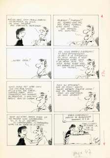 JANNIN Frederic  - Germain et nous  - Gag en une planche  - Encre de chine signée [...]