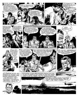 Jijé. (1914-1980) | JIJÉ. Â« Tanguy et Laverdure Â». Encre de Chine noire pour la planche 16 | Tessier Sarrou