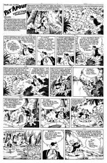 Gervy Yves. (1908-1998) | GERVY Yves. Â« Pat’Apouf Â». Encre de Chine noire pour la page 16 de l’a | Tessier Sarrou