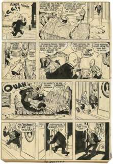 Blondin et Cirage - Le nègre blanc Encre de Chine sur papier pour la planche 10... | Tessier Sarrou