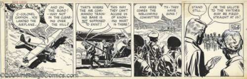 Milton Caniff - Original Comic Strip Art for Steve Canyon Daily dated 3-31-64 (Publishers Newspaper Syndicate, - | Heritage