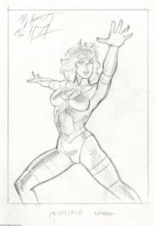 Greg and Tim Hildebrandt - Invisible Woman Preliminary Original Art (1994). The Bros. Hildebrandt pencil a sexy - | Heritage