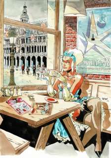 Félix MEYNET - lot 326 - Bruxelles Expo 58, Dessin original grand format Ã  l‘encre de chine et Ã  l‘aquarelle réalisé pour l‘e…