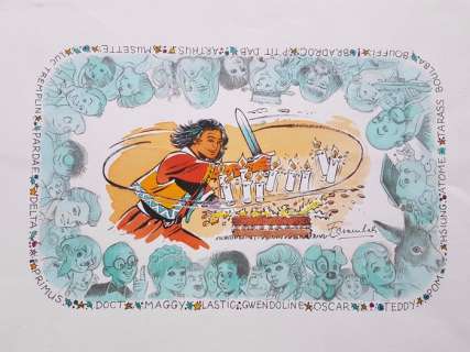Craenhals, François | Dessin original en couleur  - Chevalier Ardent, Pom et Teddy, 4 As ...  - (1996) | Catawiki