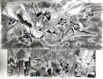 Eber Ferreira, Eddy Barrows - Superman #24 P 6-7 Dps (Superwoman ‘Lois Lane‘ Mister Terrific, Hawkgirl, the Creeper, Vixen, & 2 Blue Beetles!)