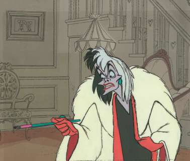 Les 101 Dalmatiens Studio Walt Disney, 1961. Cellulo de Cruella&helli | Rossini
