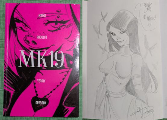 Mirka Andolfo’s Sketchbook #6 (2019) w/ Original Signed Psylocke Sketch Art | eBay US (Buy It Now)
