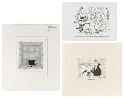 A group of 3 original cartoons about Sherlock Holmes. Inclu... | Potter & Potter