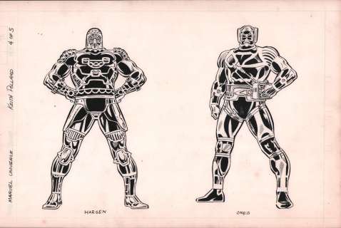 Keith Pollard - Marvel Universe Celestials Hargen & Oneg - Signed