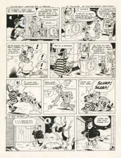 Michel JANVIER (né en... - Lot 125 - Rantanplan - Le clown Encre de Chine pour la planche...