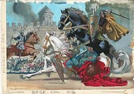 Di Gennaro, Aldo - original illustration "Battaglia Medievale" (1969) | Catawiki