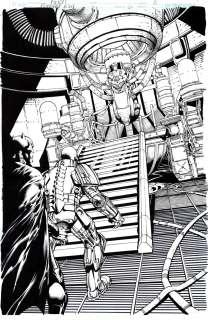 David Finch, Richard Friend | Forever Evil #6 P 6 Full Splash (Batman & Lex Luthor Find Nightwing in the Murder Machine!) 2013 | Romitaman