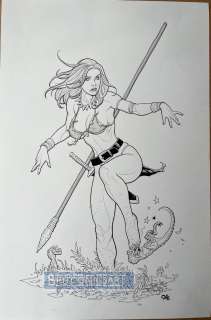 Frank Cho | Jungle Girl with Dino By Frank Cho La | BritComicsArt
