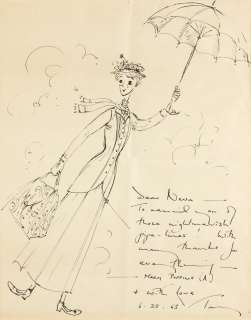 TONY WALTON (1934- ) Mary Poppins. [COSTUME / FILM / DISNEY] | Swann Galleries