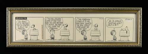 DESIRABLE CHARLES SCHULZ 4 PANEL PEANUT’S COMIC | misc / divers