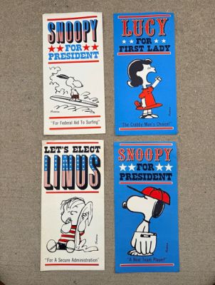 Vintage 1968 Hallmark Peanuts For President Poster Set Snoopy Lucy Linus Schulz | eBay US (Buy It Now)