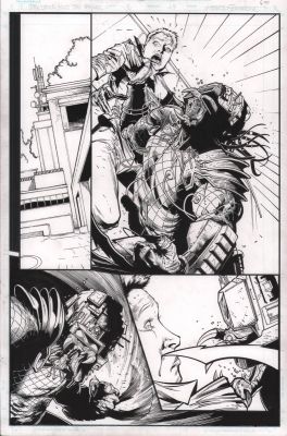 Jay Leisten | Predator Kills the Marvel Universe #2 P.13 - Predator in Weapon X Helmet - 2025 | Anthony’s Comic Book Art