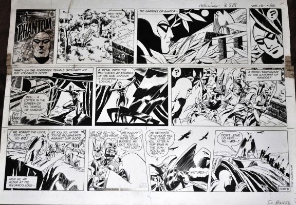 Barry, Sy - Phantom Sunday 4/19 1964, Phantom, Hero Devil At Birdmen Temple | Cool Lines Art