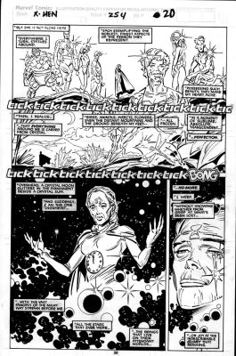 Marc Silvestri | Silvestri, Marc - Uncanny X-Men #254 Pg 20, Destiny Creates Fantastc Four & X-Men Statues 1989 | Cool Lines Art