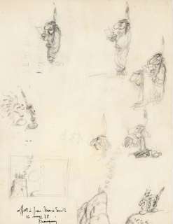 André Franquin (1924-1997) | Que dit le messageÂ ? - études, 1974 | Fauve Paris